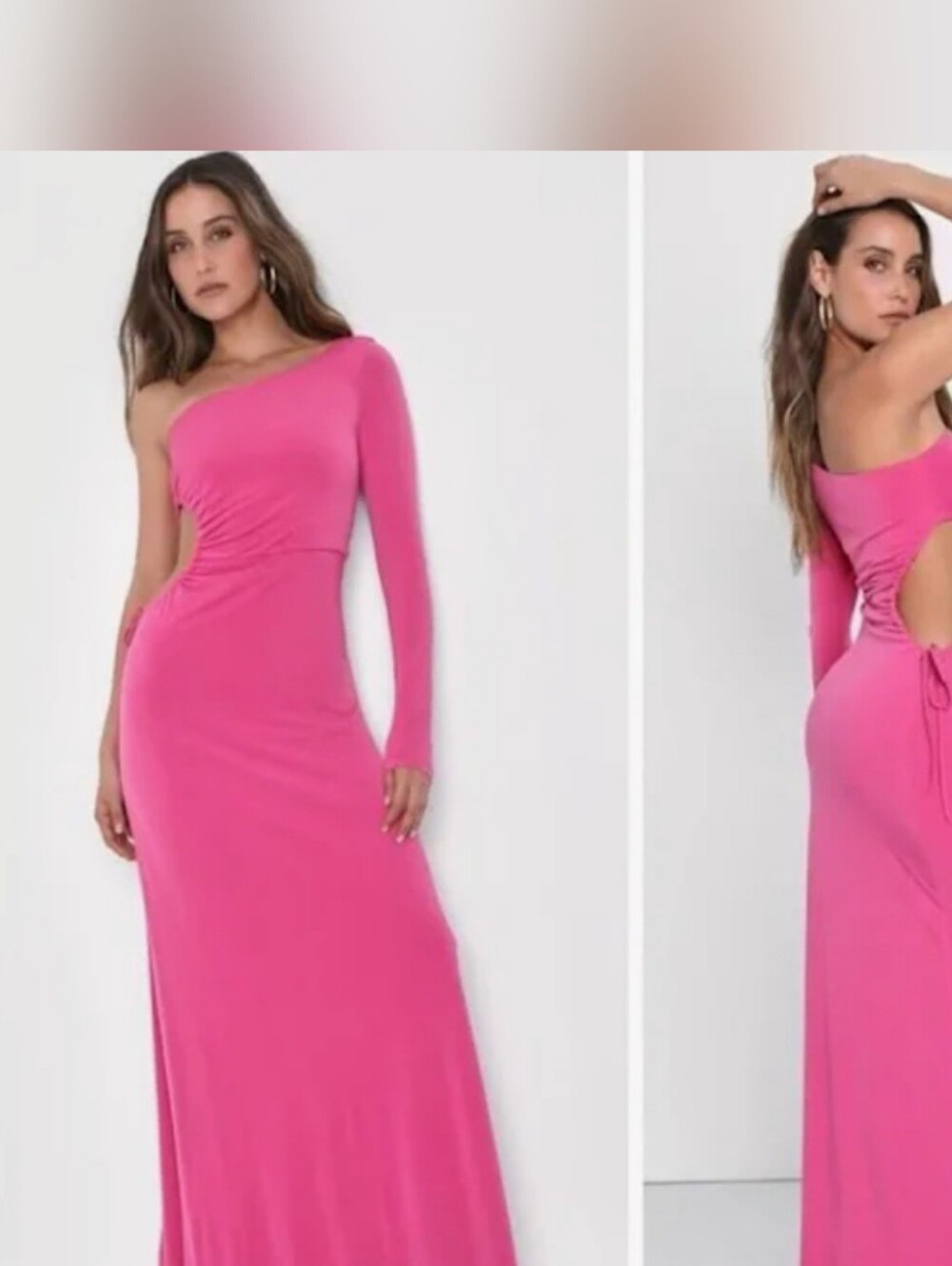Lulu's Pink One Shoulder‎ Dress New No Tags Size M